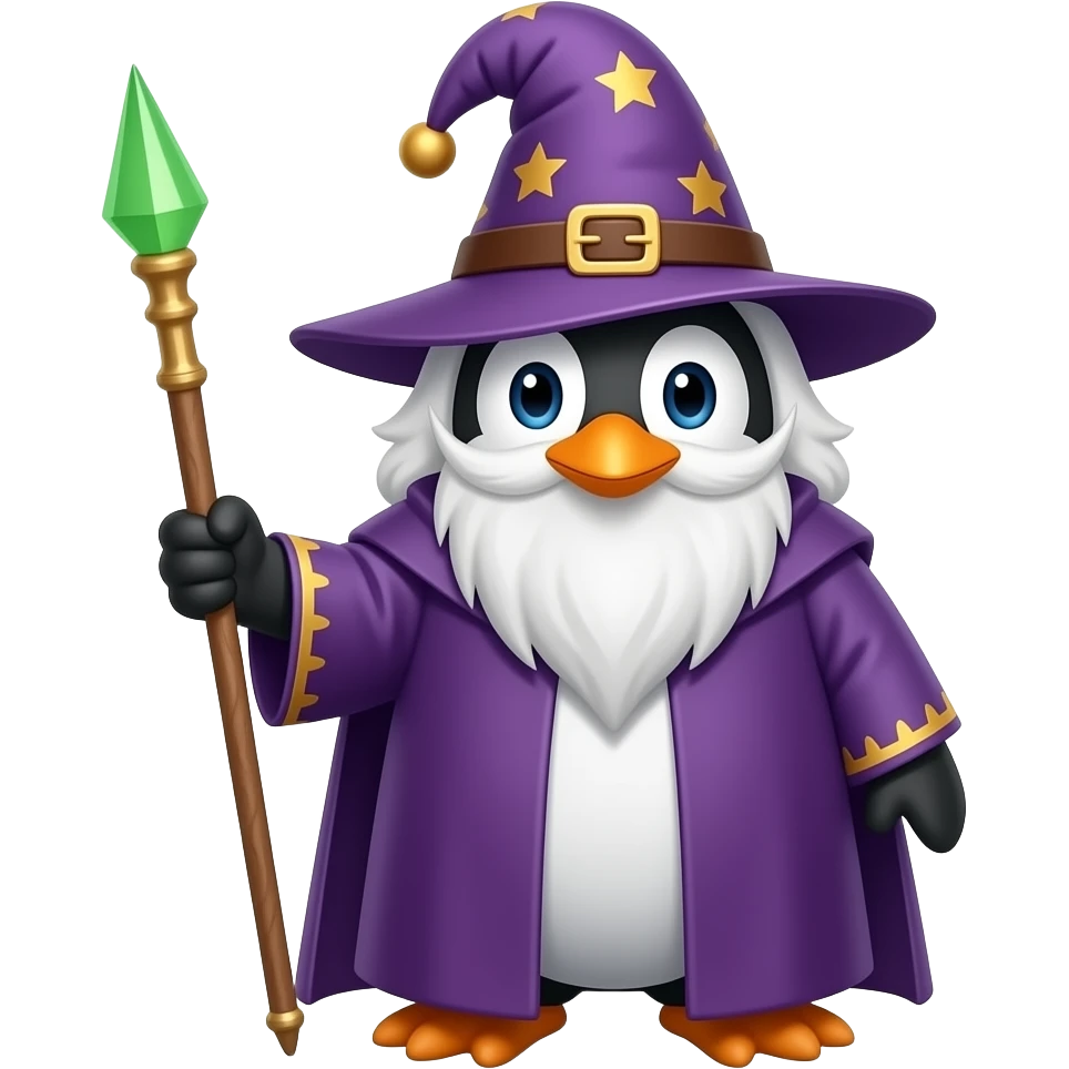 Penguin Wizard emoji