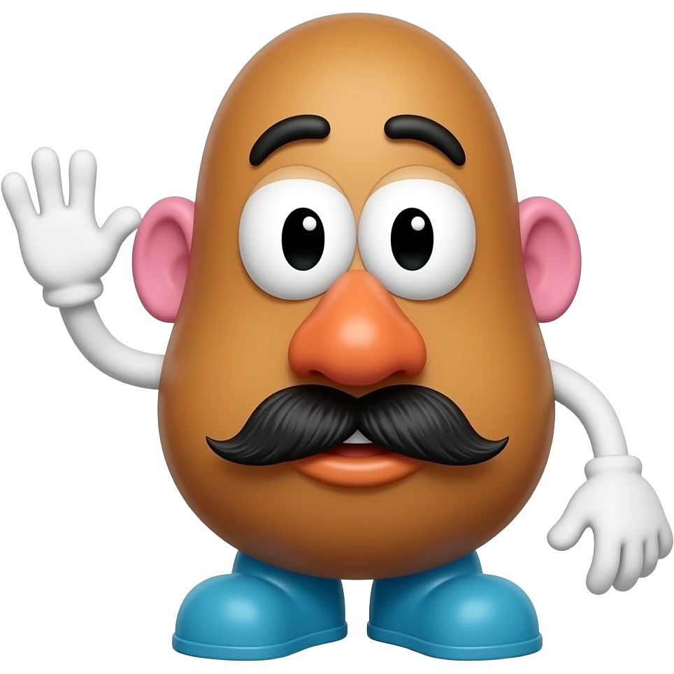 Mr potato head saludando emoji
