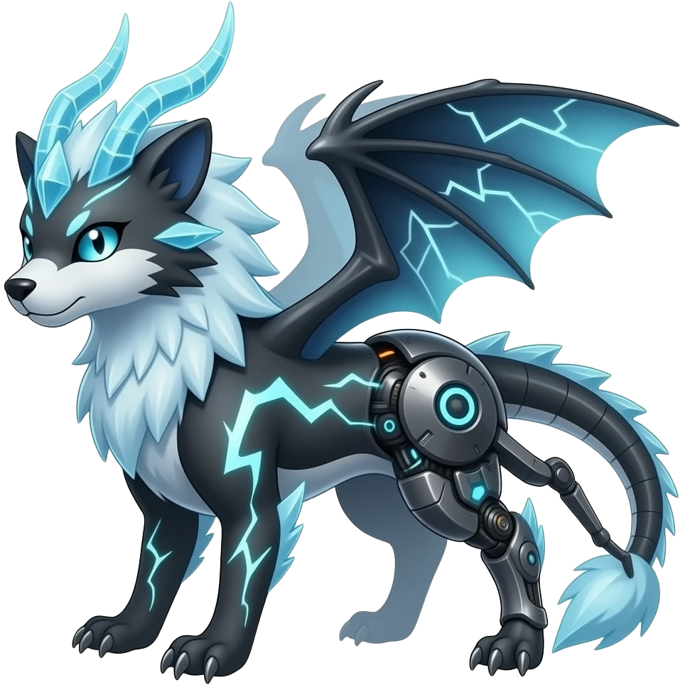 Luxray-Manectric-Kyurem-Darkrai-Genesect-Exveemon-animal-hybrid emoji