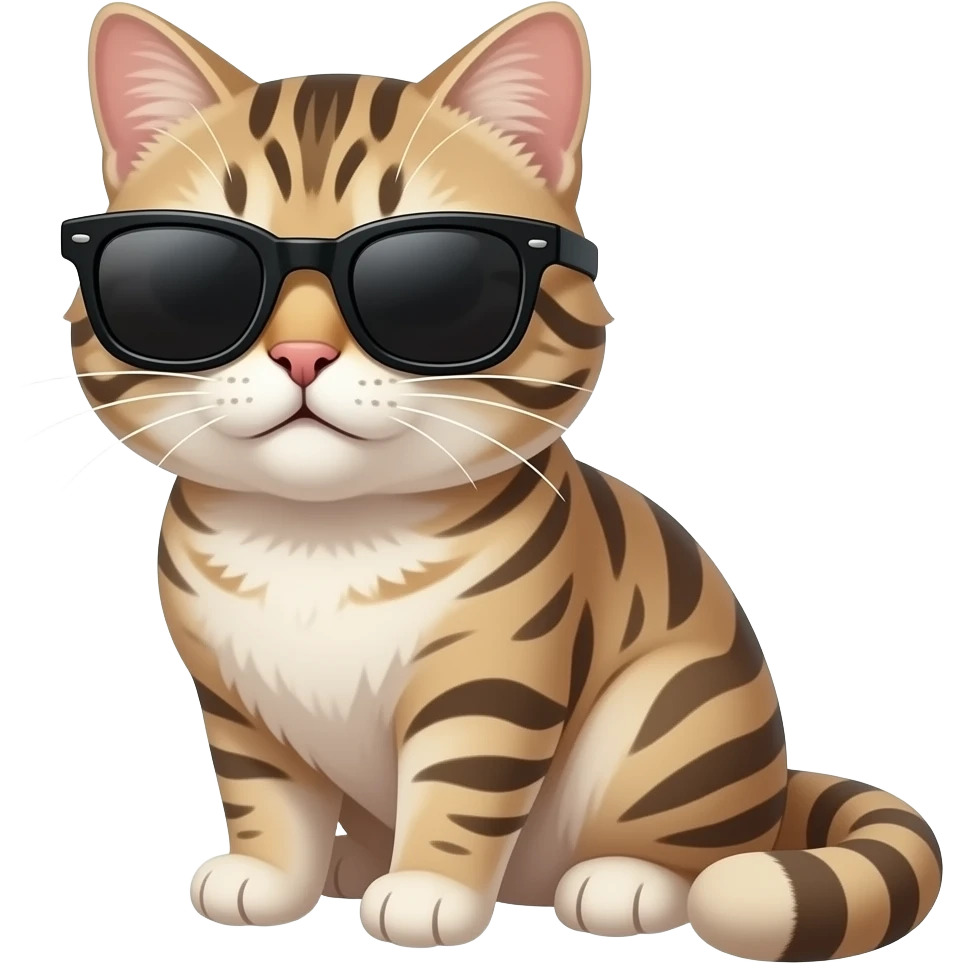 Cat wearing sunglasses emoji
