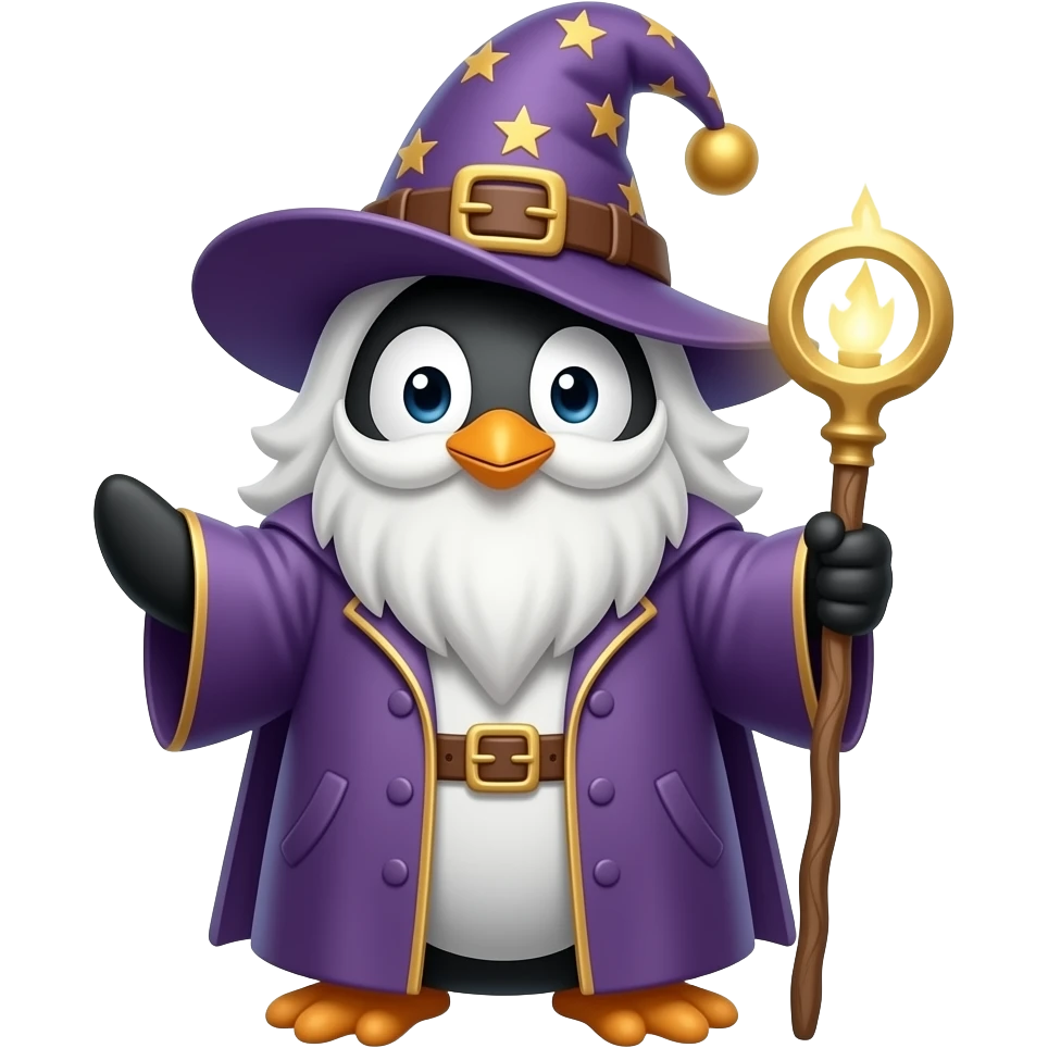 Penguin Wizard emoji