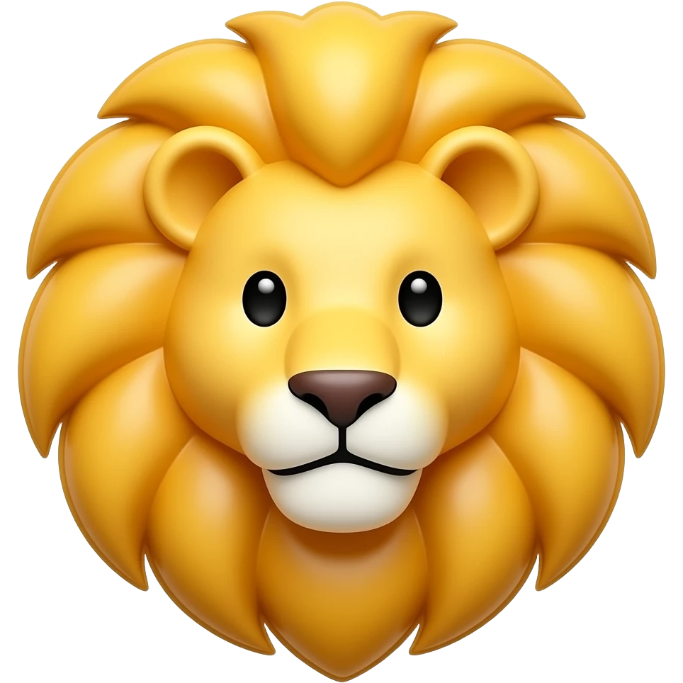 Lion made out of air emoji