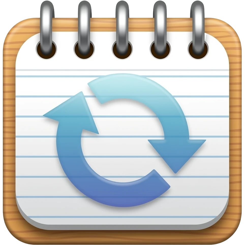 generate an icon that for a notepad app synced with drive using gradient vectors emoji