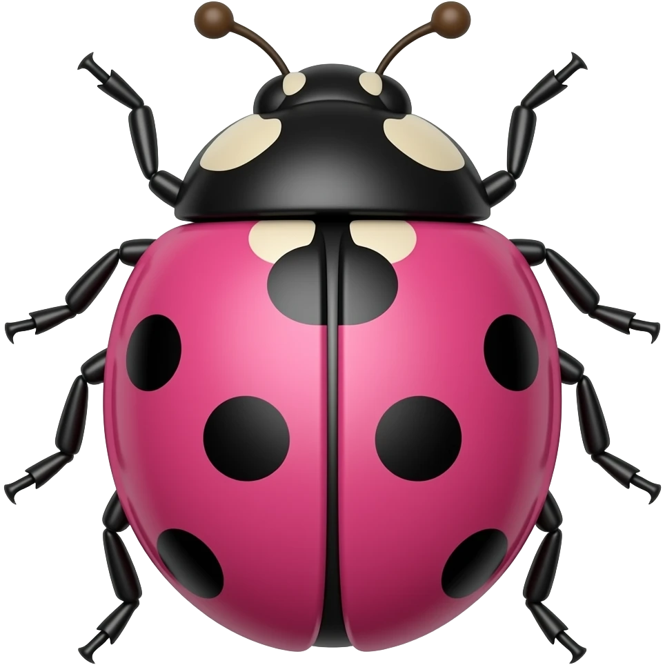 pink ladybug emoji
