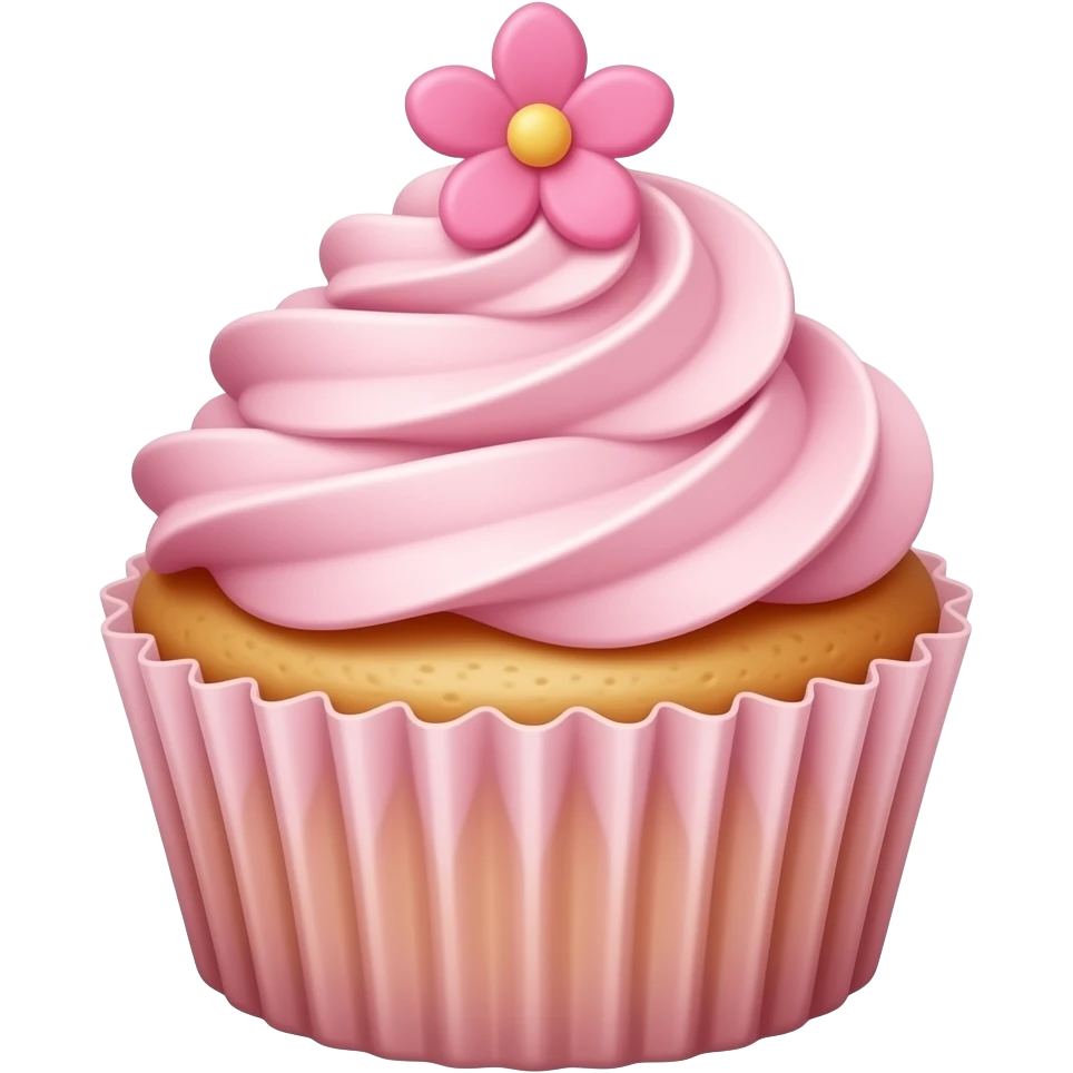 Cupcake with pink icing emoji
