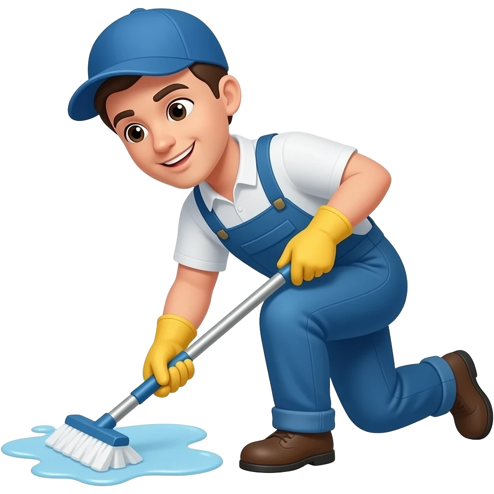 Cleaning man emoji