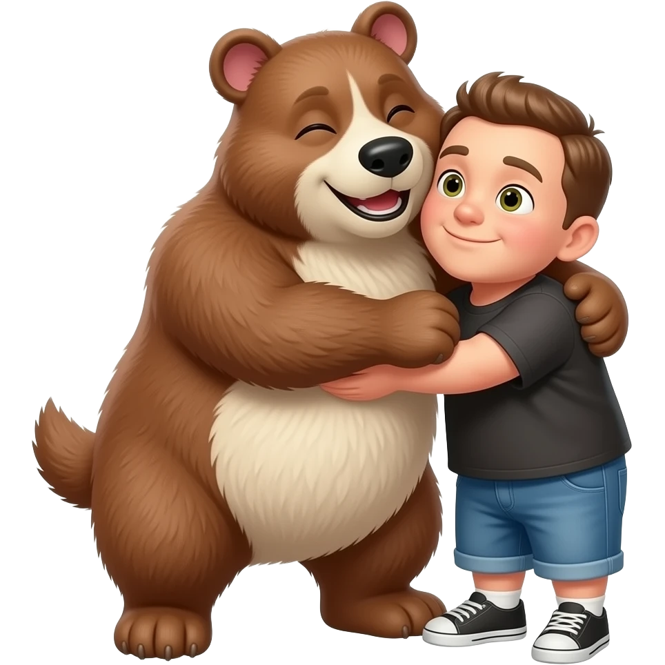 Fait moi un un trisomique qui est gros et qui embrasse Michou emoji
