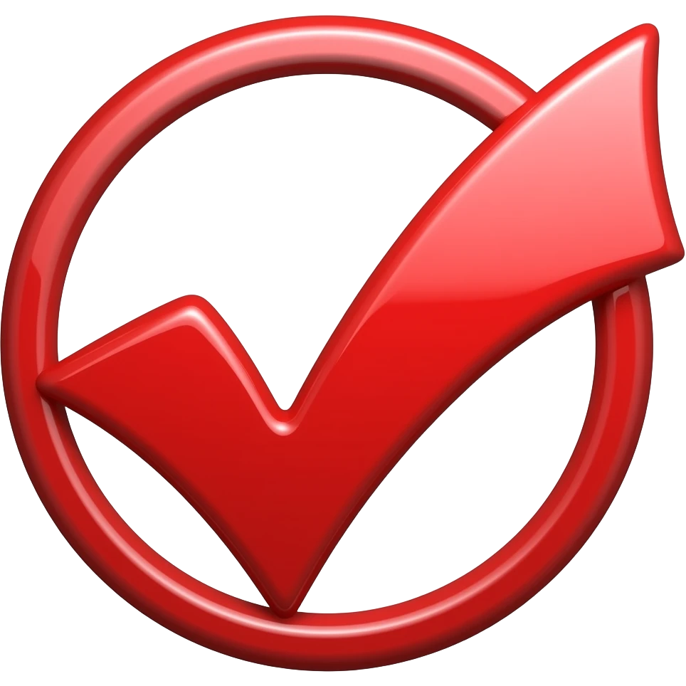 Red Tick emoji