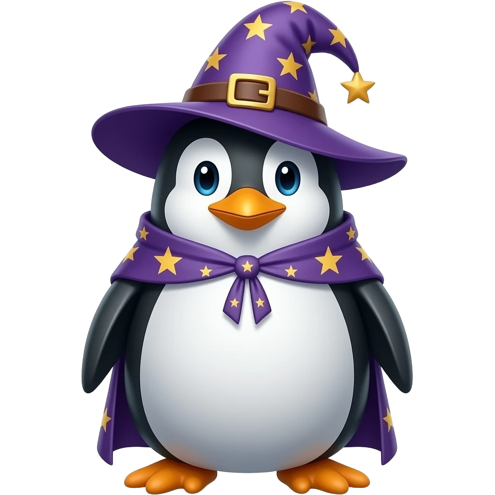 Penguin Wizard emoji
