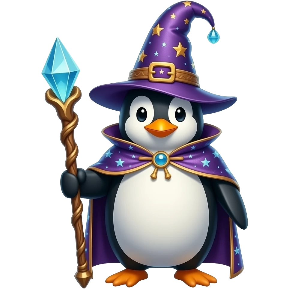 Penguin Wizard emoji