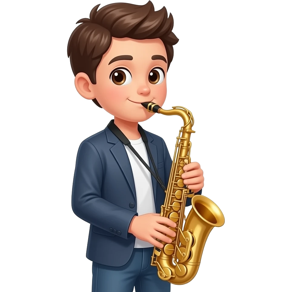Мальчик саксофон бабушка корова emoji