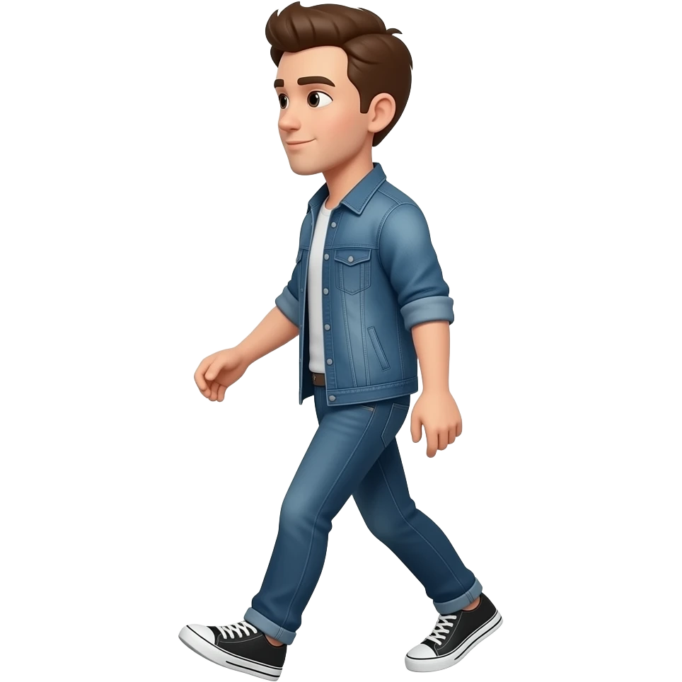Guy walking left emoji
