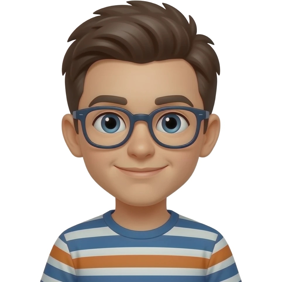 boy in glasses emoji