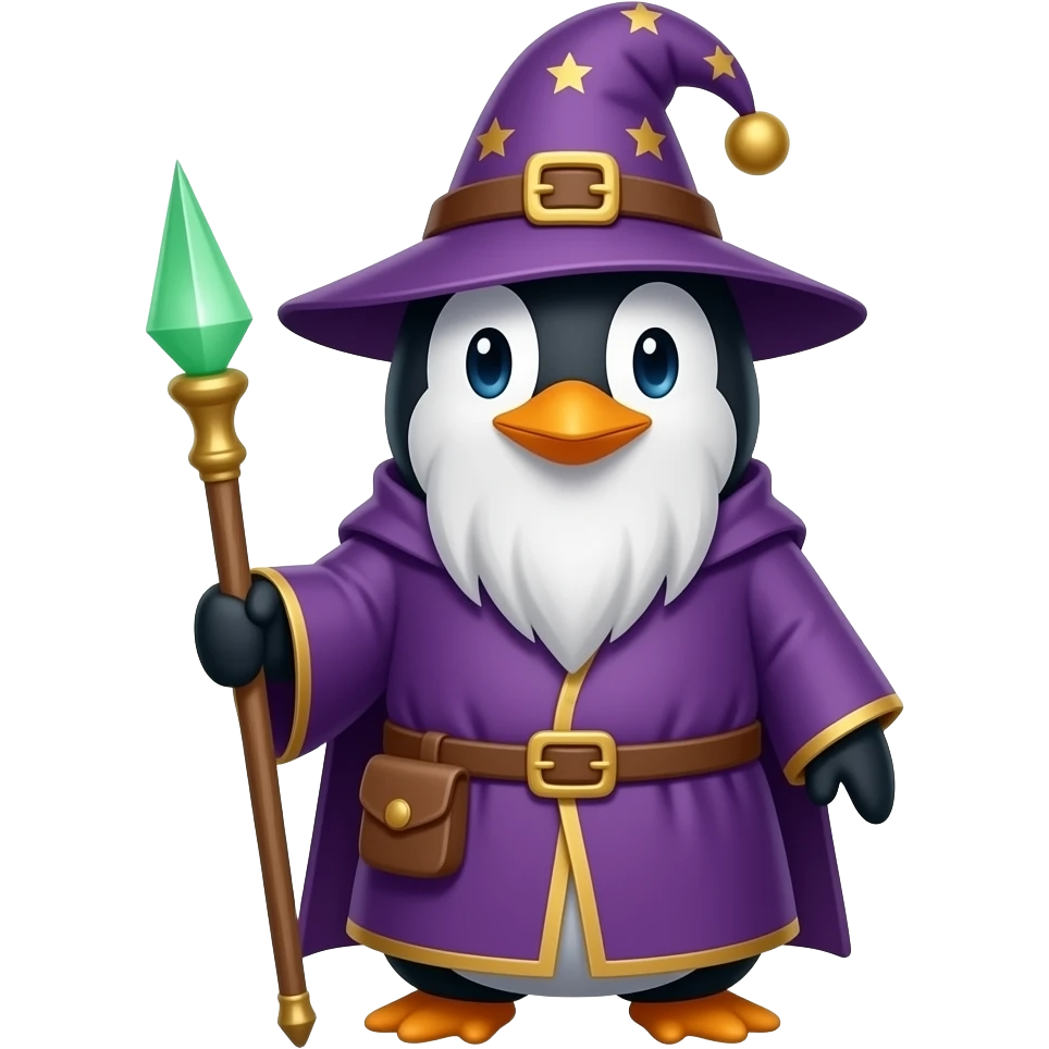 Penguin Wizard emoji