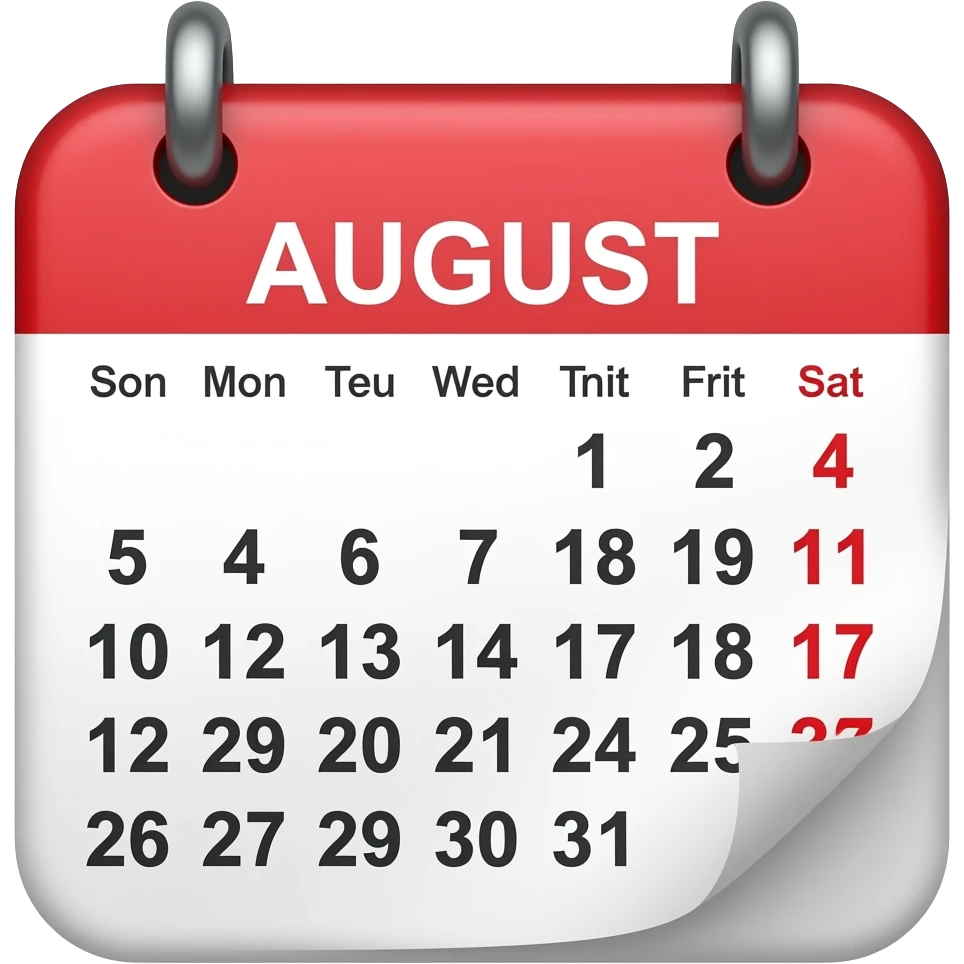 1 AUG DATE emoji