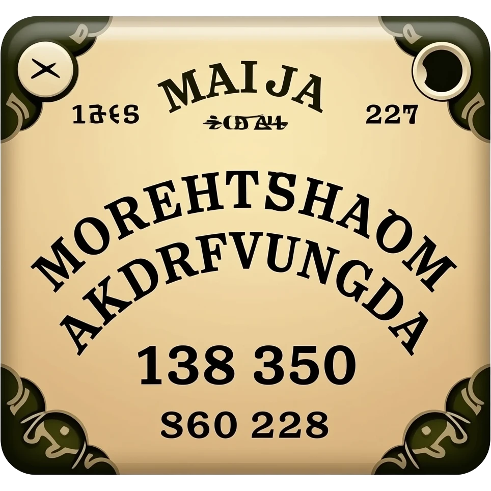 Ouija board emoji