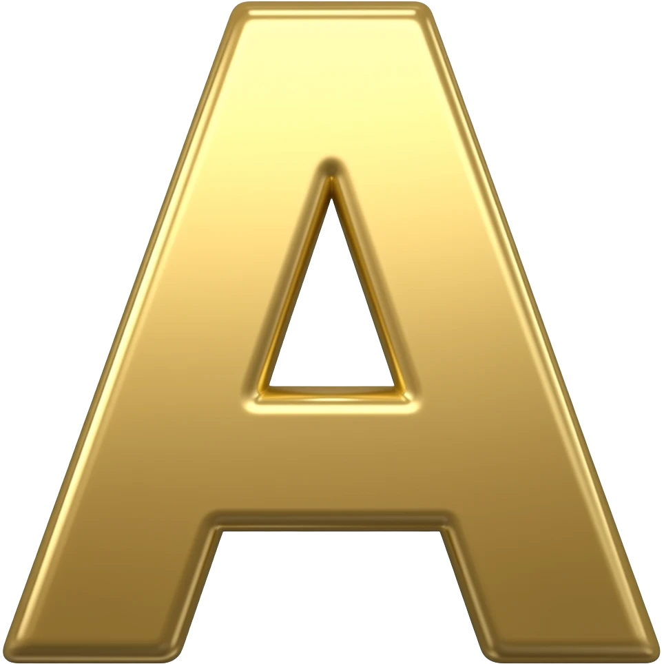 Золотая буква "А" emoji