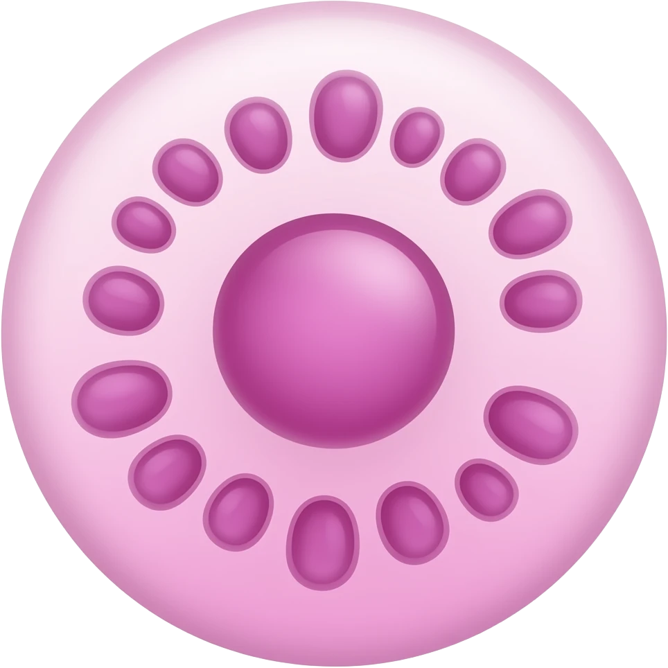 eukaryotic cell in pink pastel colors emoji