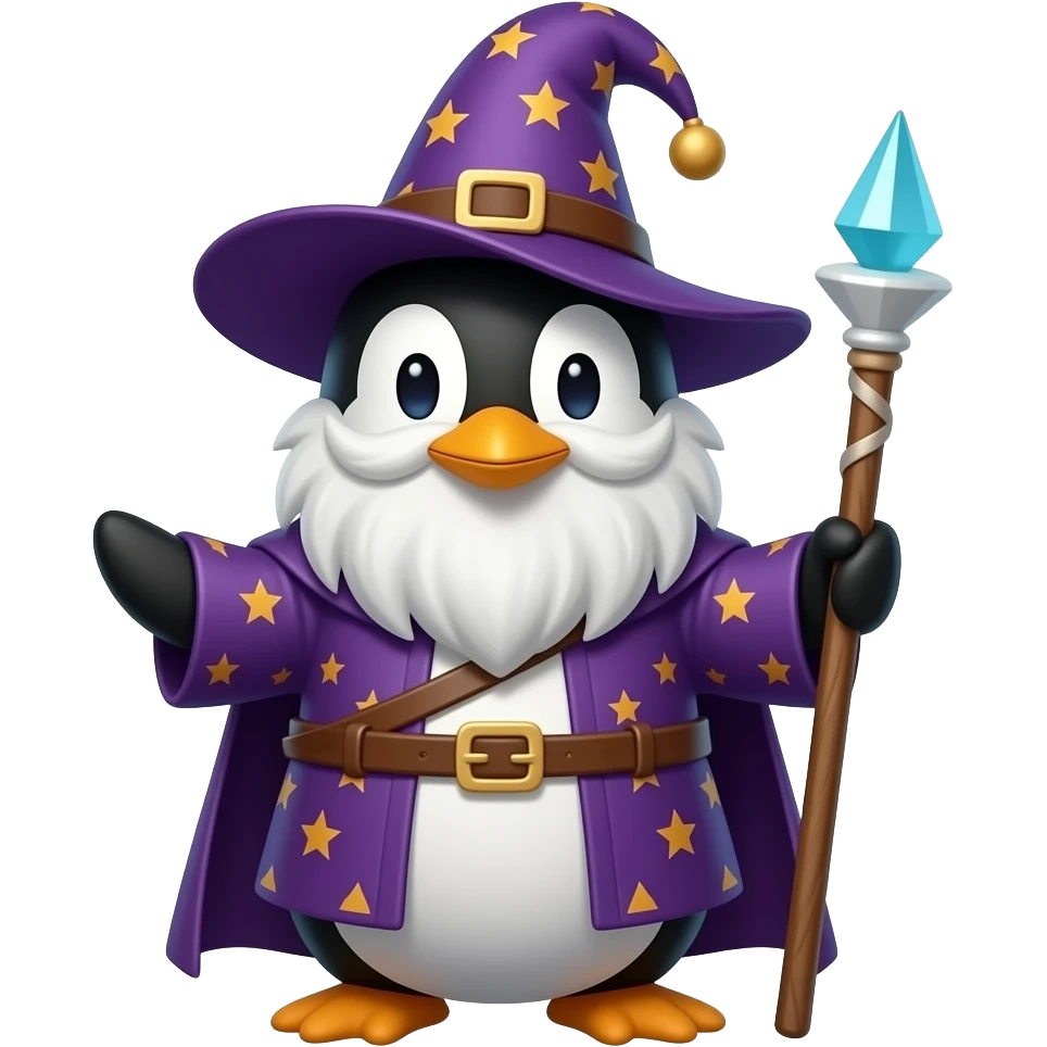 Penguin Wizard emoji