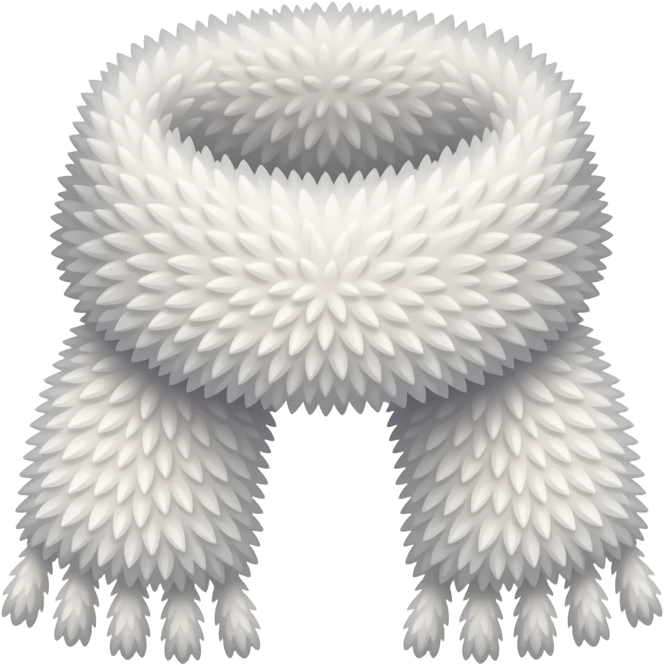 scarf, cartoonish, fluffy emoji