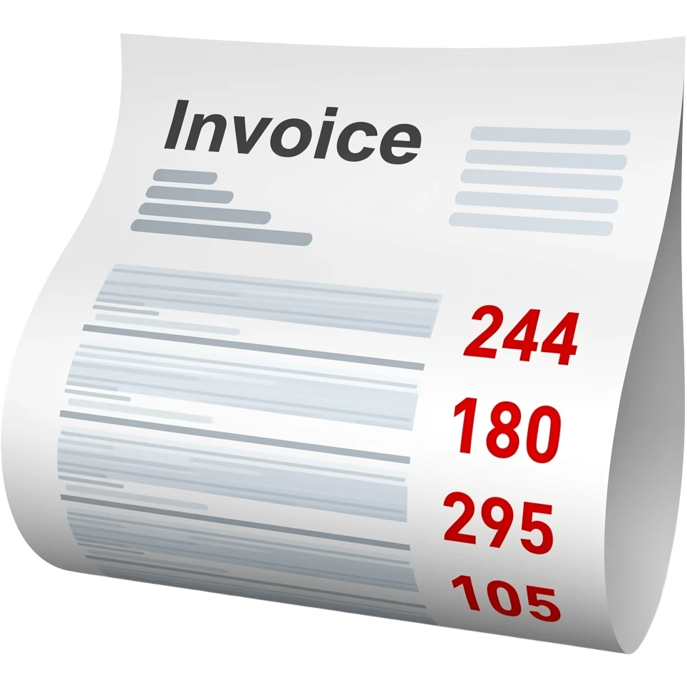 mach ein emoji von einer Rechnung wo nur 'Invoice' draufsteht und halt ...