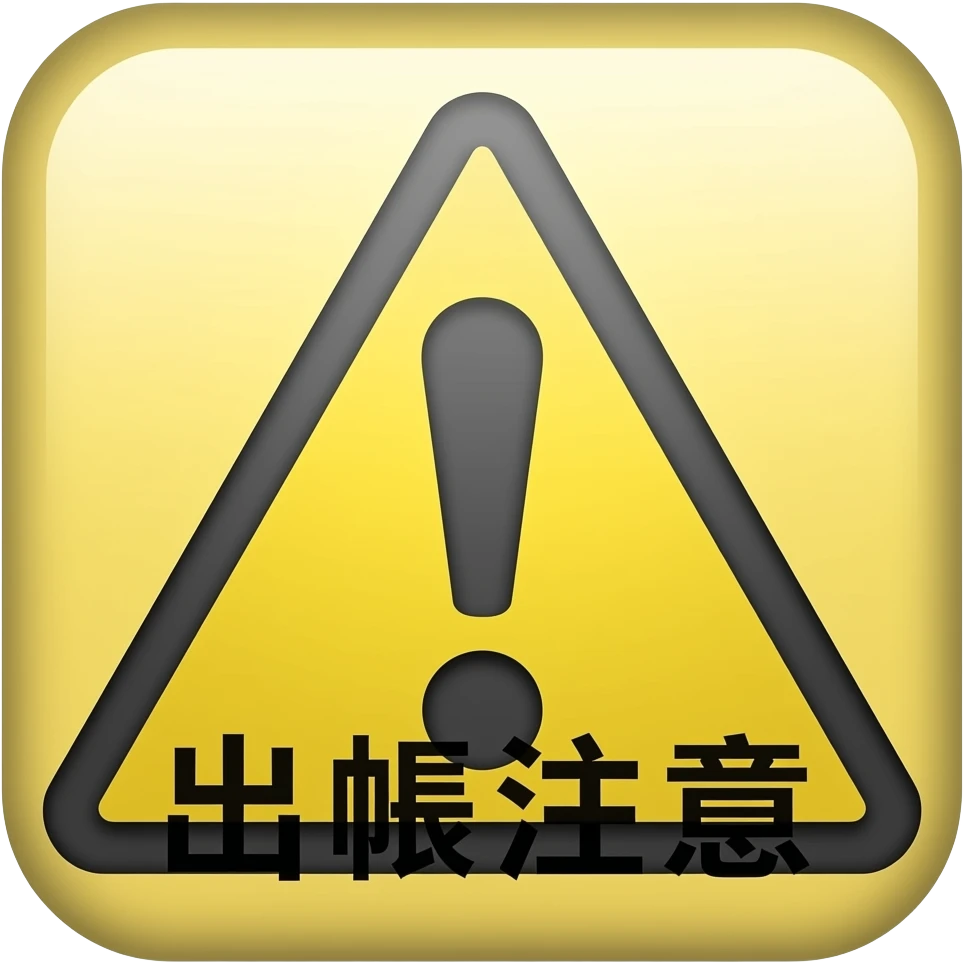 我想製作一個含有「出帳注意」的emoji emoji