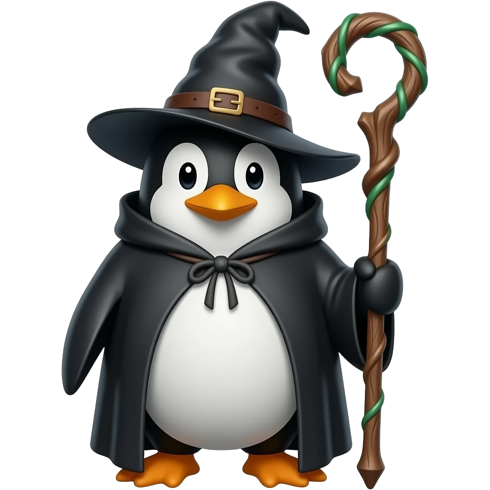 Penguin Wizard emoji