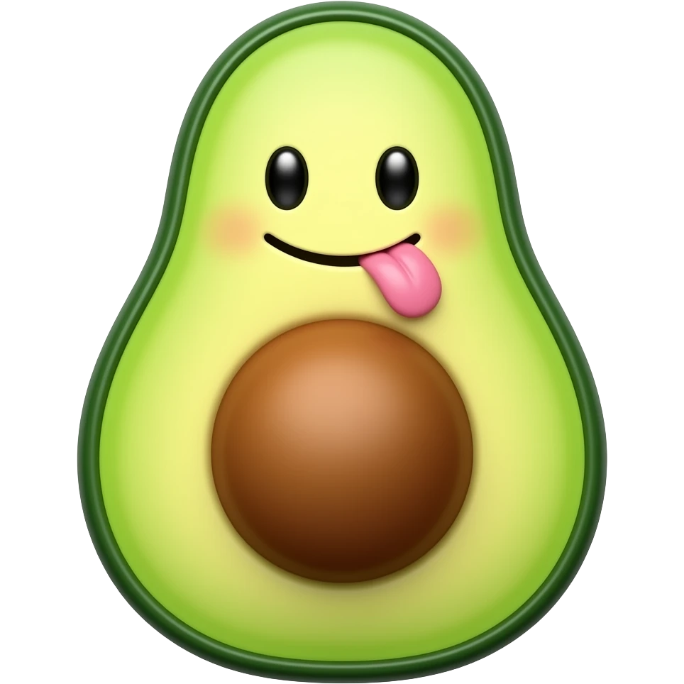 Avocado toy but his expression is this " 😛 " emoji