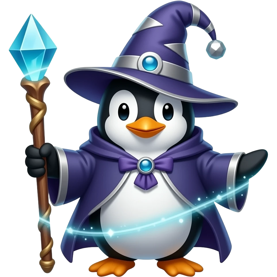 Penguin Wizard emoji