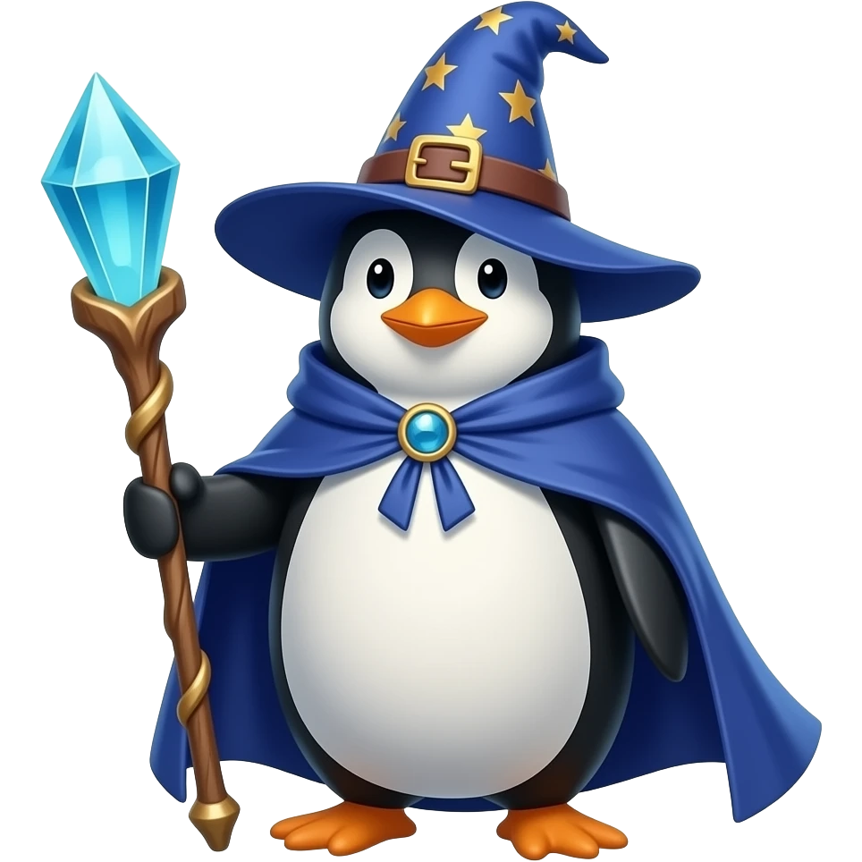 Penguin Wizard emoji