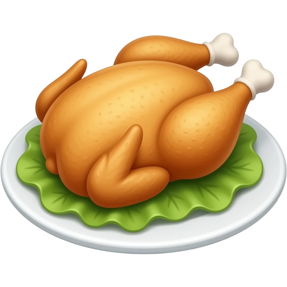 fired chicken on dish emoji