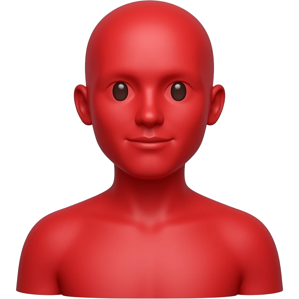Красный стикман emoji