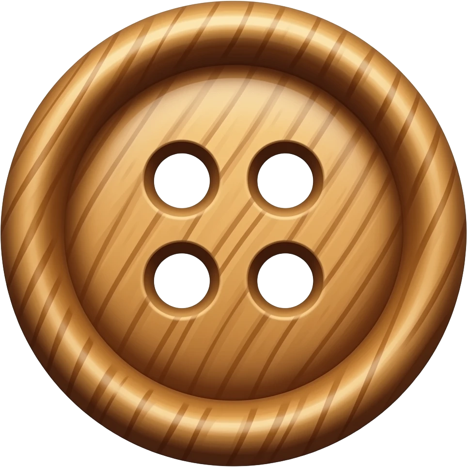 Wooden button emoji