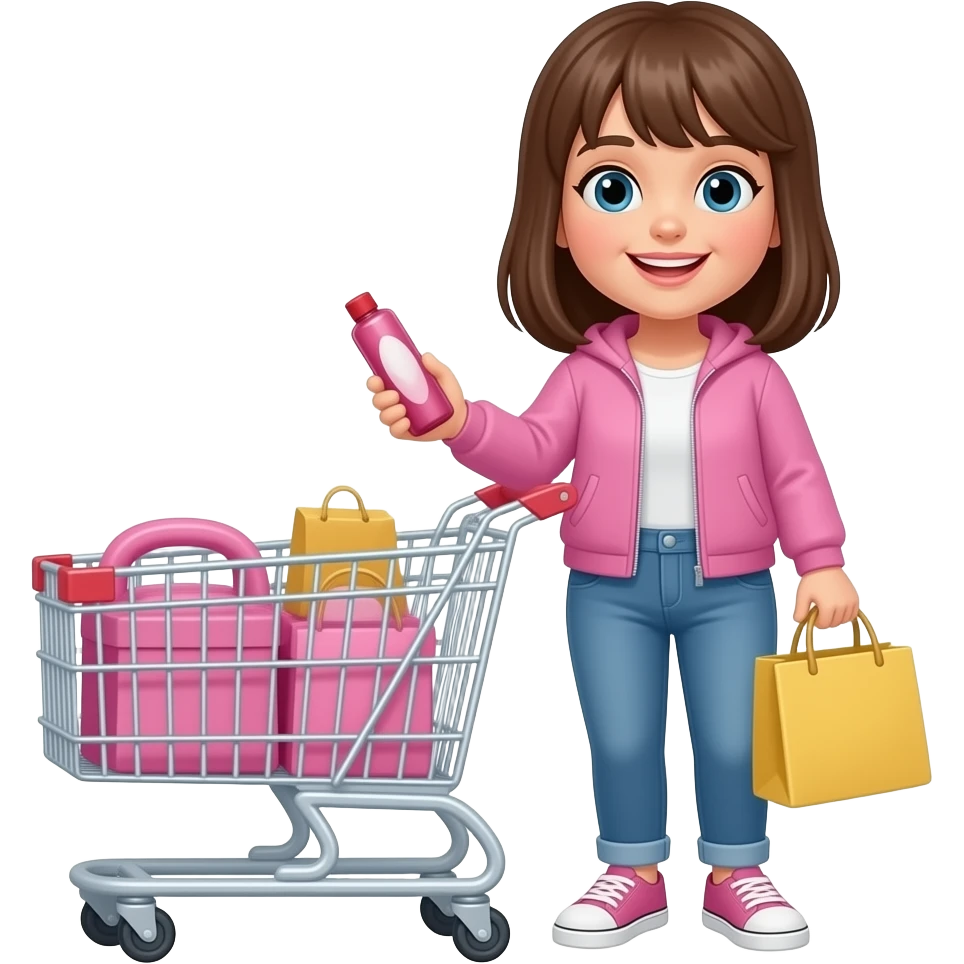 pink shopping emoji