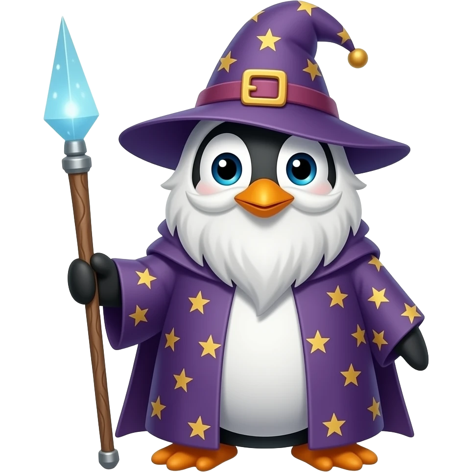 Penguin Wizard emoji