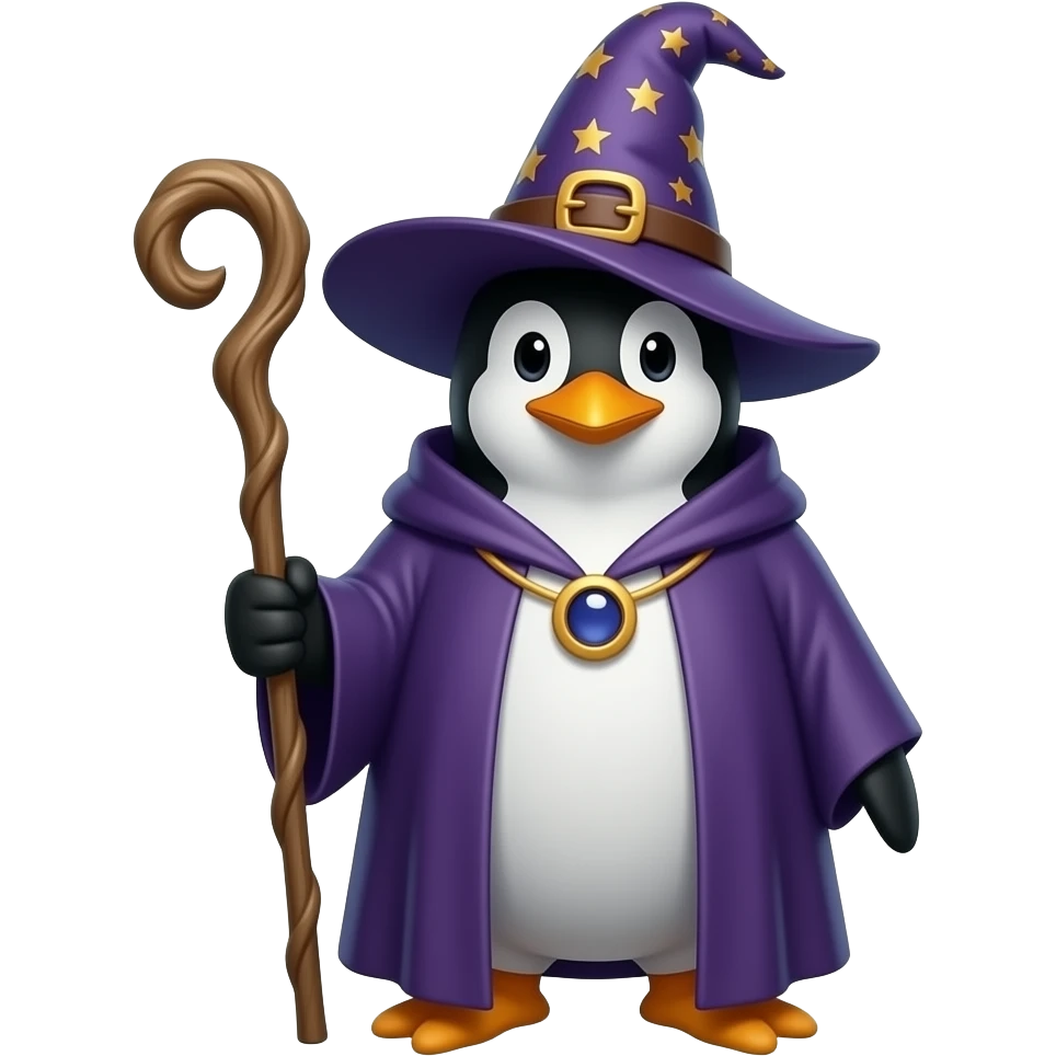 Penguin Wizard emoji