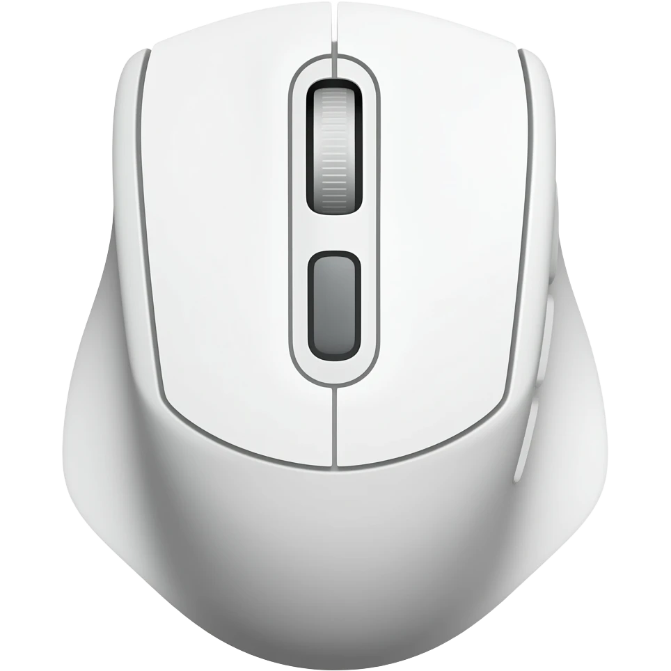 white Ergonomic vertical mouse emoji