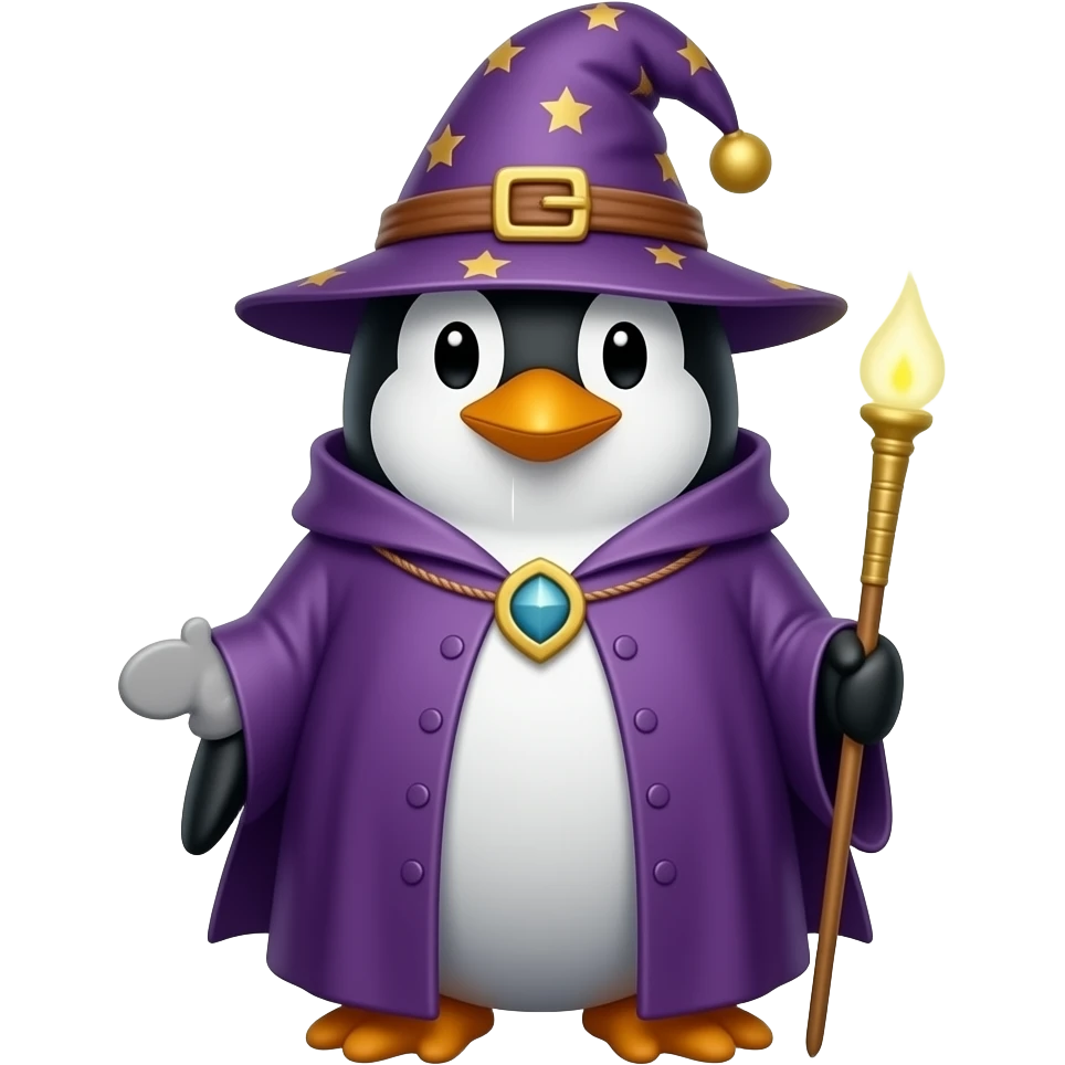Penguin Wizard emoji