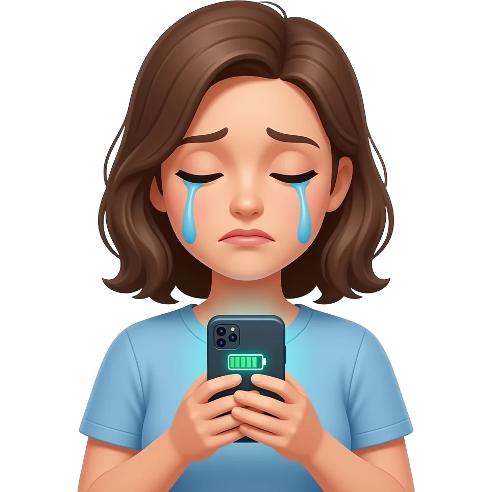 У женщины села батарейка, она без энергии у нее много дел и мыслкй emoji