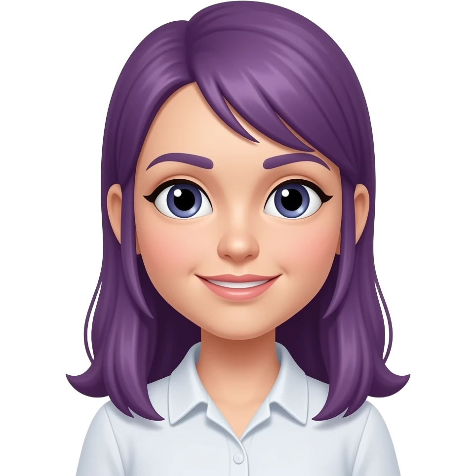 A purple female xyster emoji