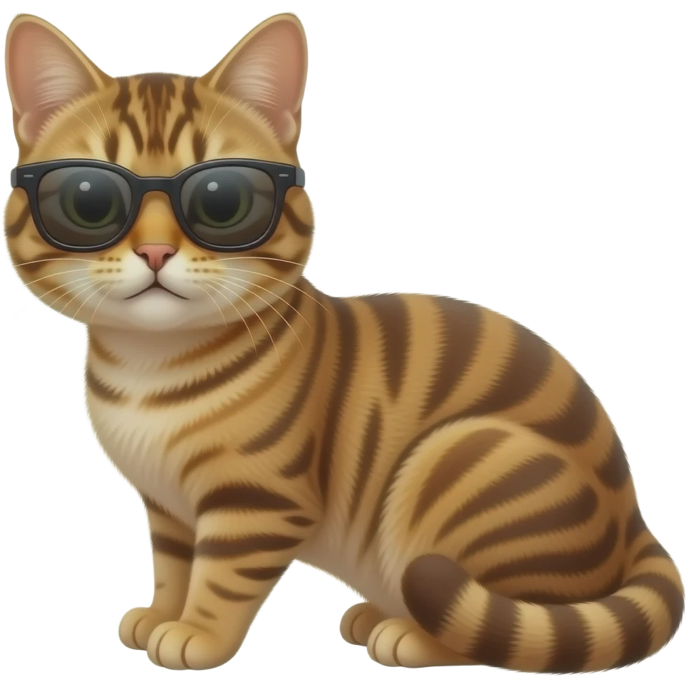 Cat wearing sunglasses emoji | AI Emoji Generator