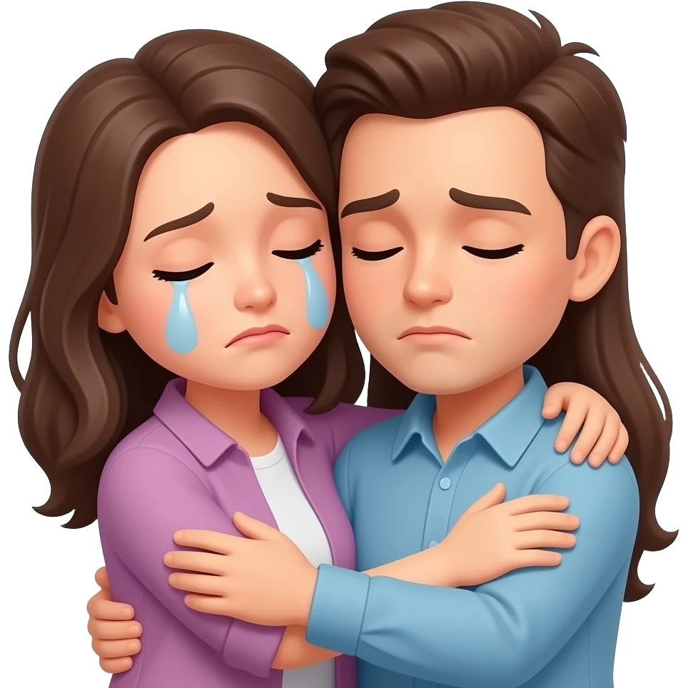 I miss you, sad empathetic hug emoji