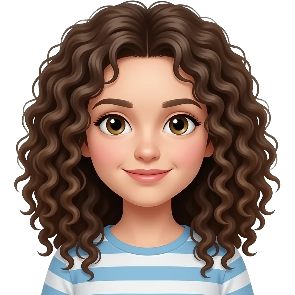 Girly Emojis related to curly hair are emoji