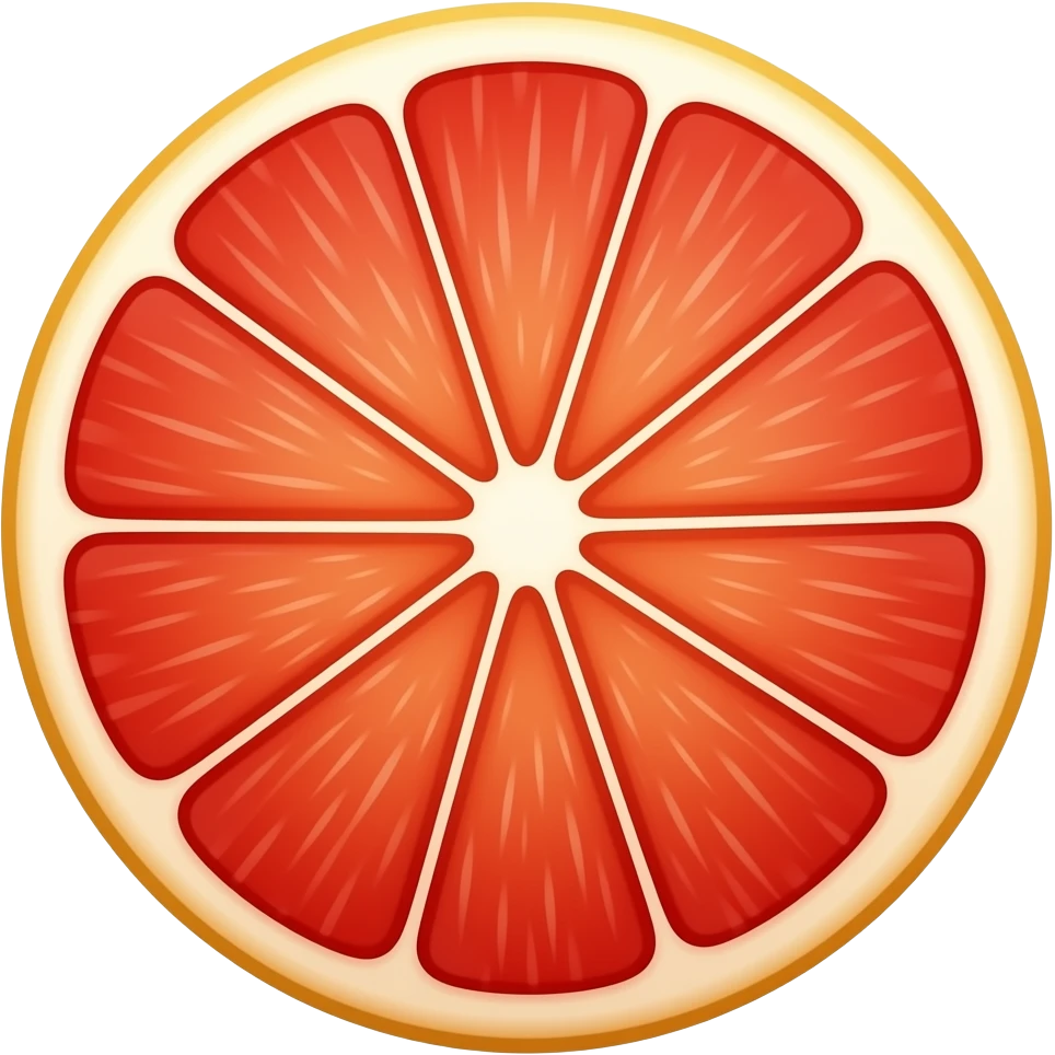 Normal grapefruit with emoji