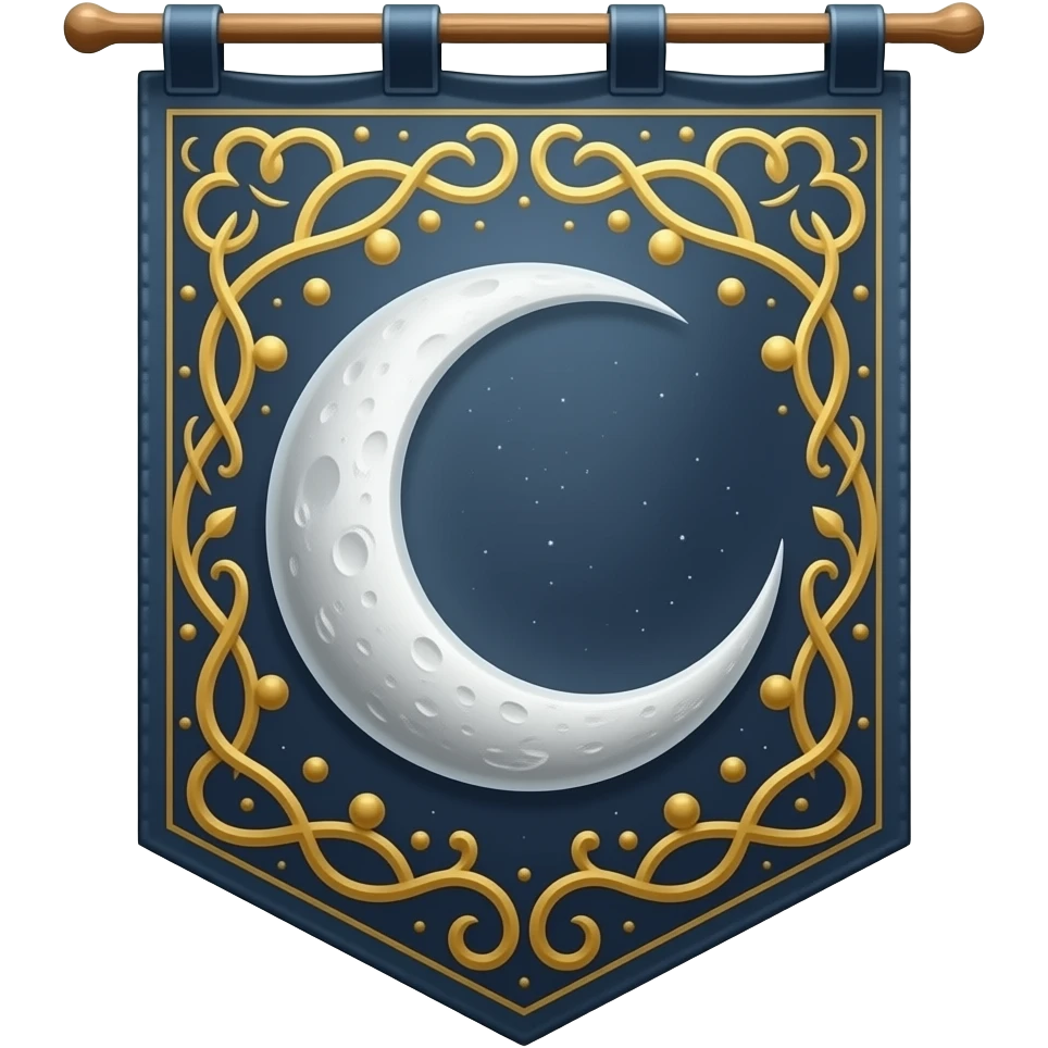 decorative moon banner emoji