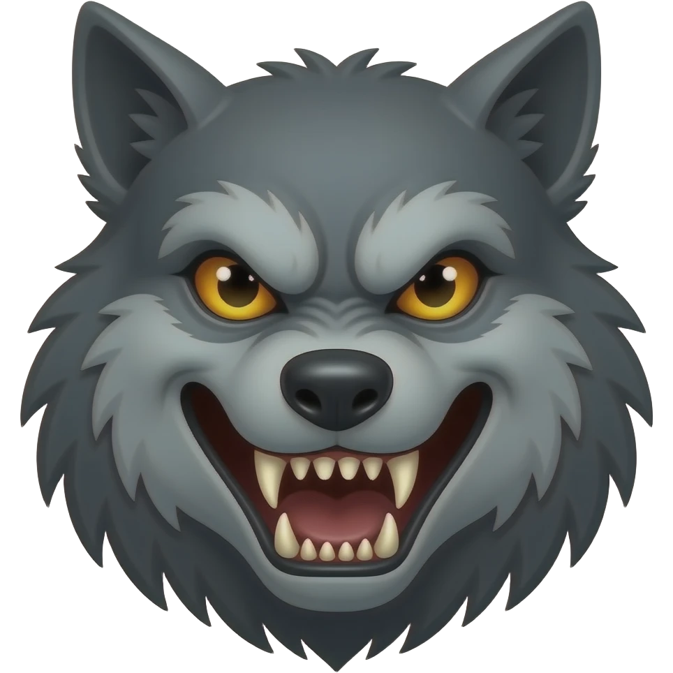 Оборотень злой с клыками emoji