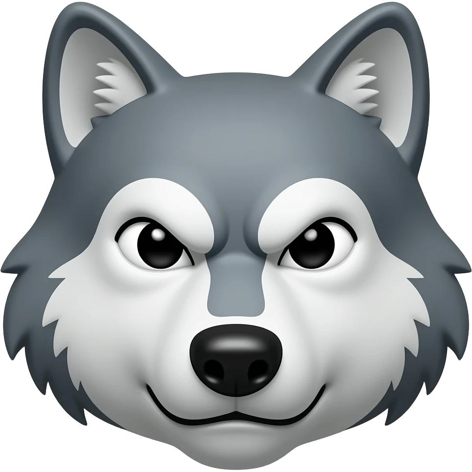 wolf angry face emoji emoji