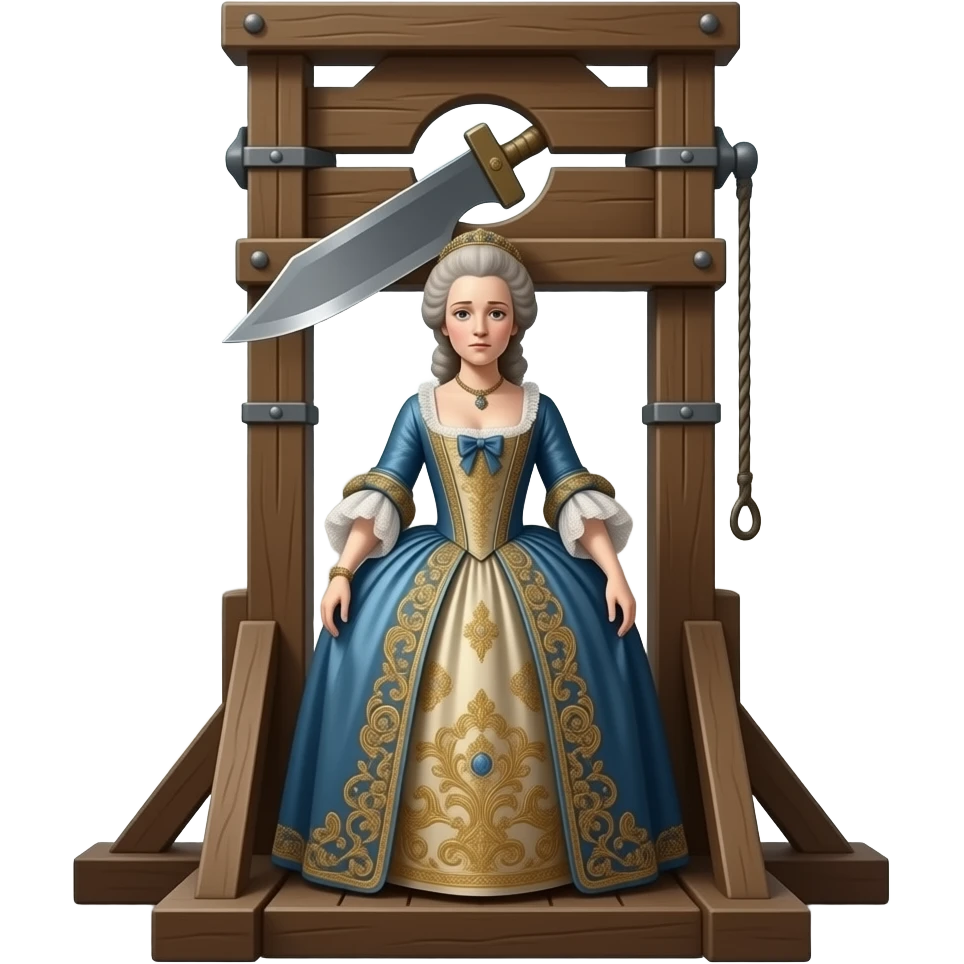marie antoinette in the guillotine emoji
