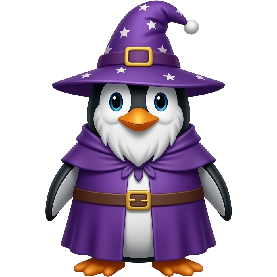 Penguin Wizard emoji