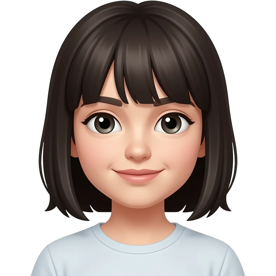 with bangs emoji